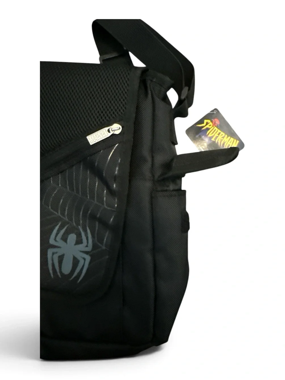 Marvel Black Spider-Web Laptop Messenger Bag
